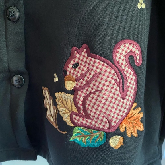 Ugly Fall Themed Sweater Cardigan XL - Picture 3 of 9